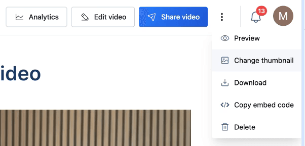 Thumbnail Menu Access